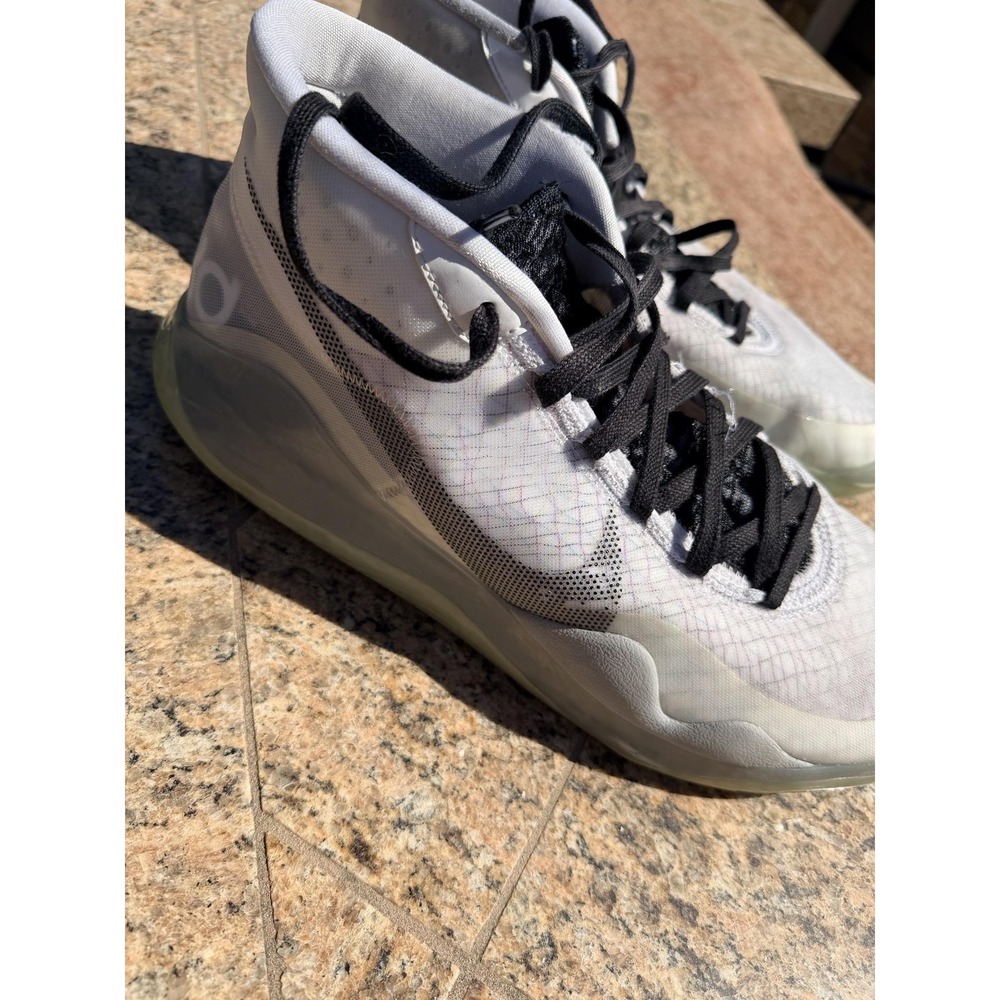 Nike KD 12 Shoes Mens‎ Size 15 White Mesh Mid Top Basketball CN9518-100 Sneakers